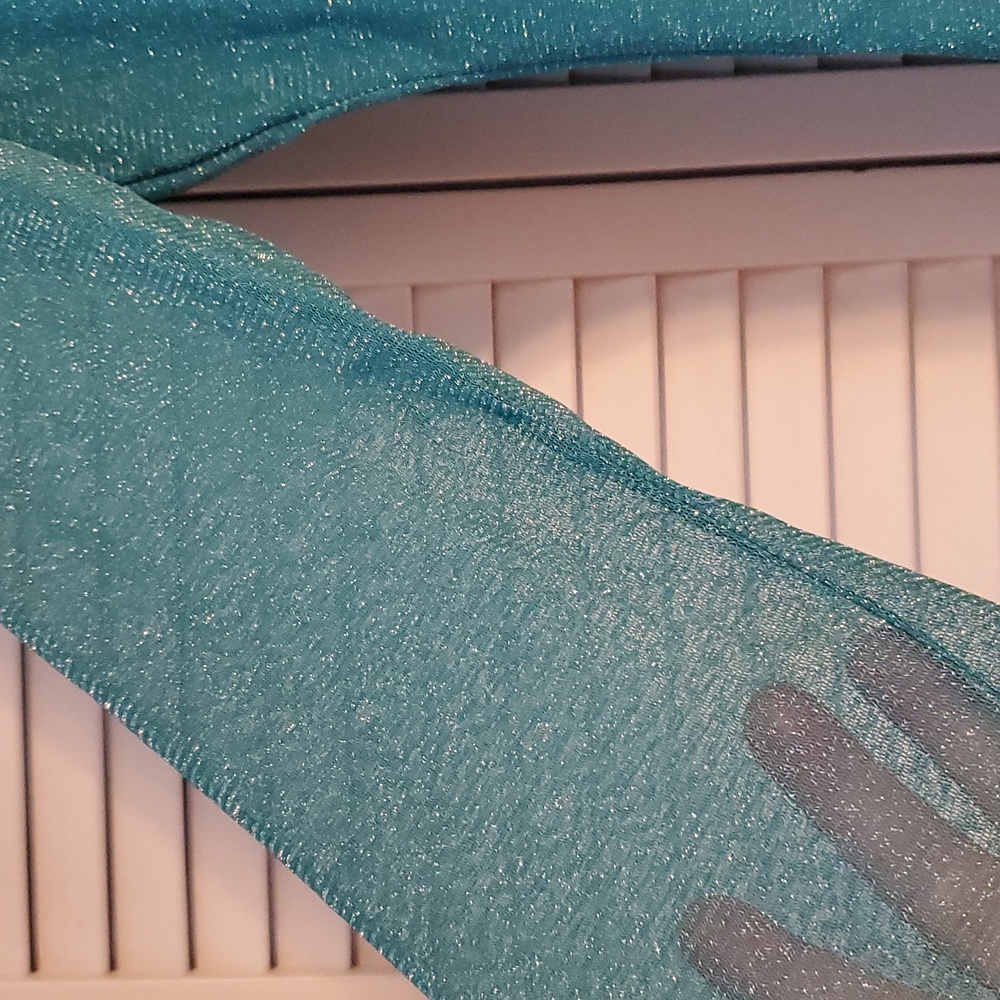 Elegant Teal Shimmering Top - Picture 5 of 10